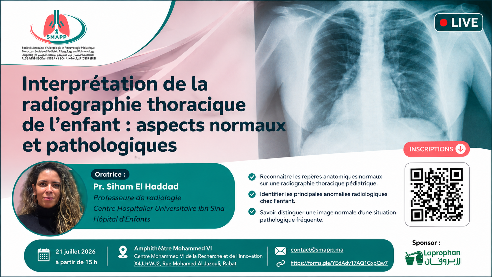 Interprétation de la radiographie thoracique de l'enfant